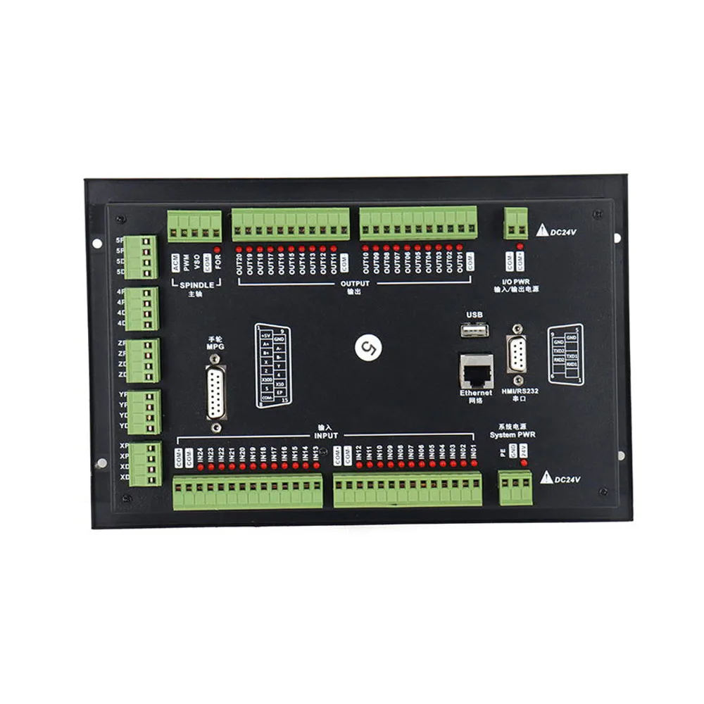 Cnc Ddcs-expert3/4/5 축 모션 제어 시스템 라우터 조각 기계 + atc 확장 키보드 Mpg 및 75w24v 용 오프라인 Plc