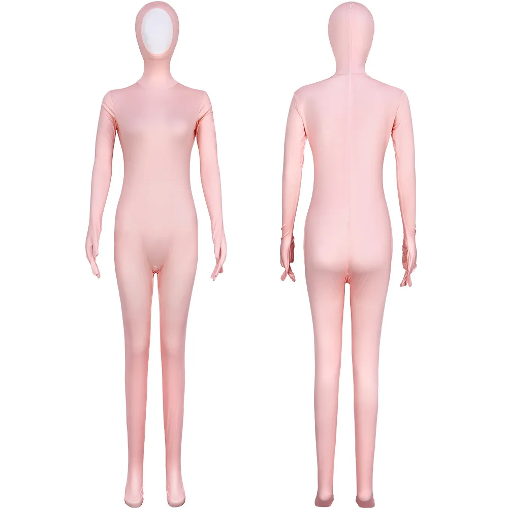 Solid Color Women's Face Up Jumpsuit Hand and Foot Tight Body One Pc Stage Performance Zentai Multi Colors Cosplay Costume cosplay costume women romper jumpsuit