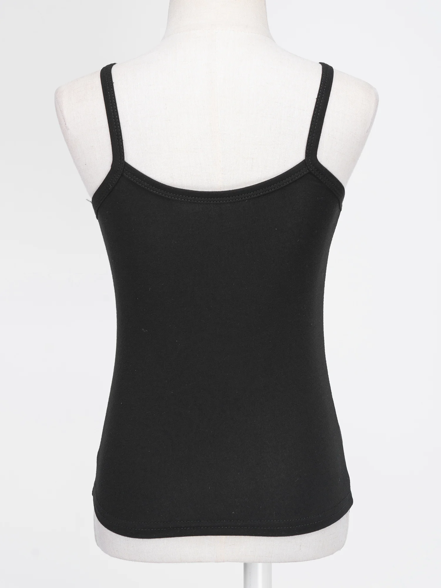 Kids Girls Cotton Sport Top Running Vest Casual Breathable Yoga Training Tank Tops Spaghetti Straps Stretchy Cami To