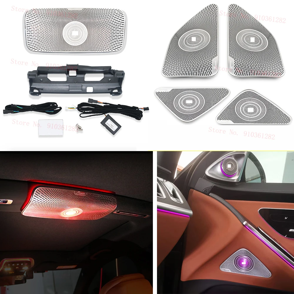 

Car Full-range Roof Speaker 64 Color Luminous Ambient Light For Mercedes S-class W223 2021 2022 S450 S400 4D Rotating Tweeter