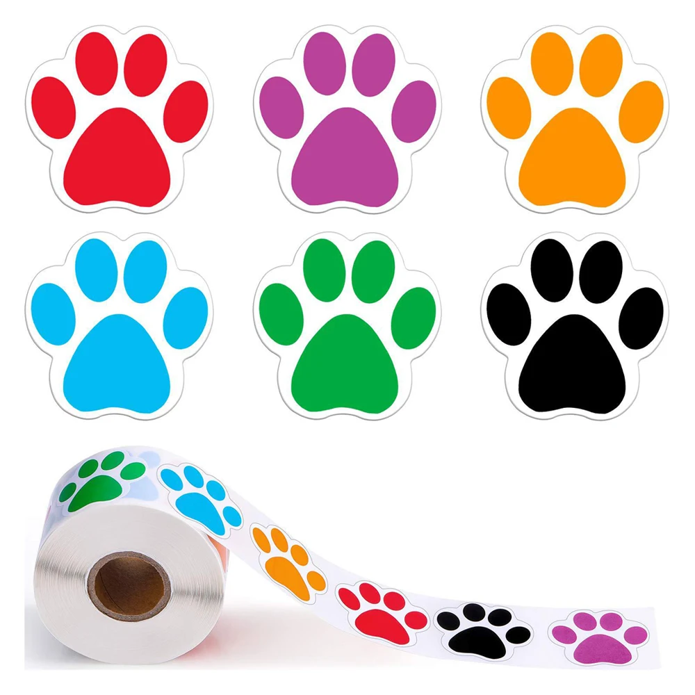 Dog Paw Print Thank You Label Stickers – Perfect for Shipping, Mailing, and Gift Decoration