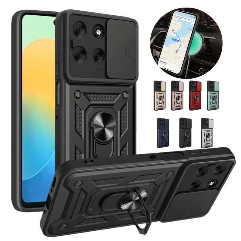 Armor Magnetic Bracket Case with Slide Lens Protector
