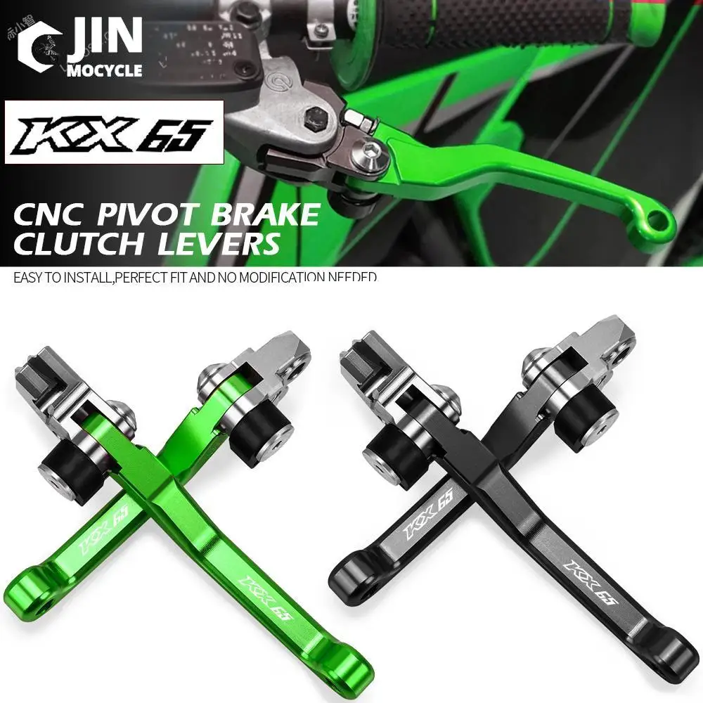 

Dirtbike For Kawasaki KX65 2000-2018 2019 2020 2021 Motorcoss Pit Dirt Bike Pivot Foldable Brake Clutch Levers With LOGO KX65
