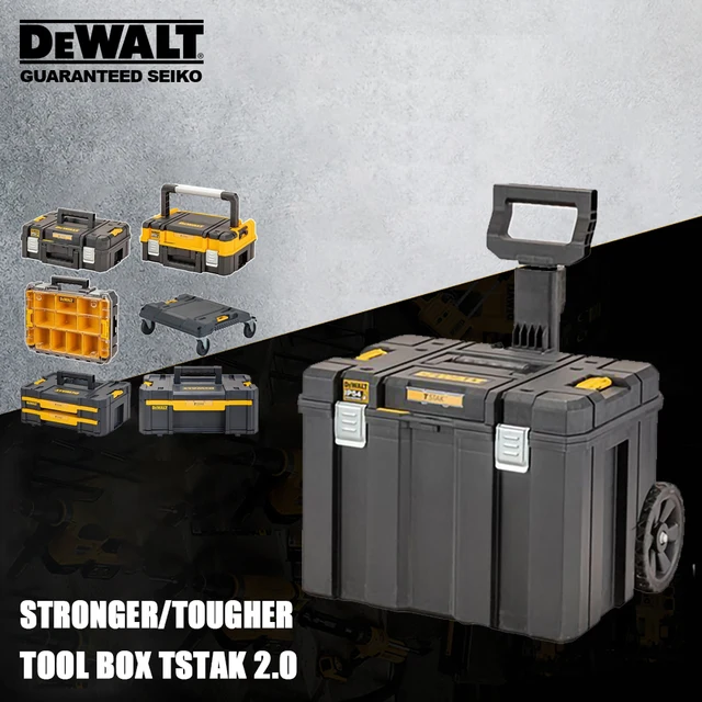 제목: Dewalt TSTAK 2.0 도구 상자 시리즈 자유롭게 쌓고 결합할 수 있는 수납함, 용량 큰 상자, 카트 포함, TSTAK 1.0과 호환 가능