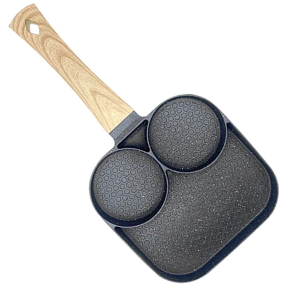 Sectioned Frying Pan Divided Skillet Handle Pancake Convenient