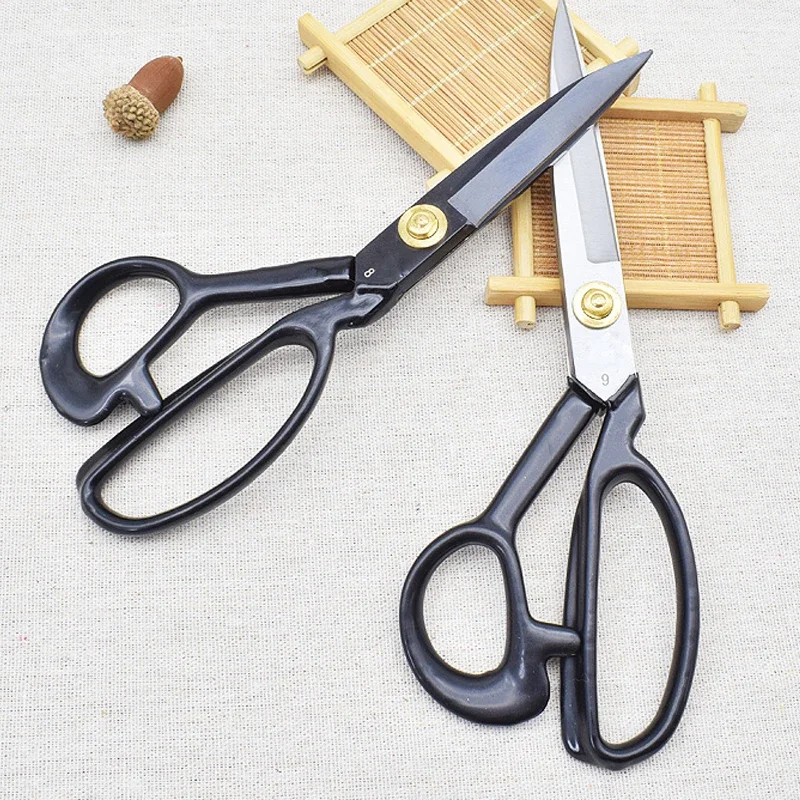 Professional Sewing Scissors 1 Piece High Carbon Steel Straight Guided Clothing Scissors Fabric Craft Embroidery Tailor Scissors 2