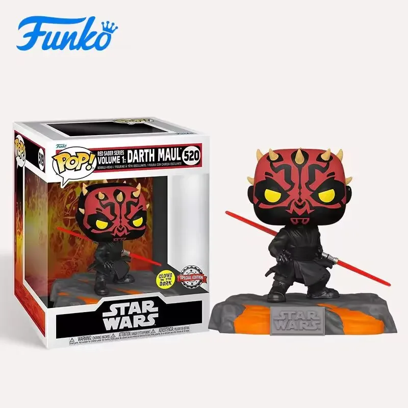 Funko Pop Deluxe Starwars Darth Maul #520 Vinyl Figure Dolls Action Figure Toys Bambole Da Collezione Regali