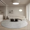 Modern Minimalist Rugs for Bedroom Large Area Living Room Decoration Round Carpet Fluffy Soft Lounge Rug Home Solid Non-slip Mat 2