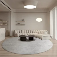 Modern Minimalist Rugs for Bedroom Large Area Living Room Decoration Round Carpet Fluffy Soft Lounge Rug Home Solid Non-slip Mat 2