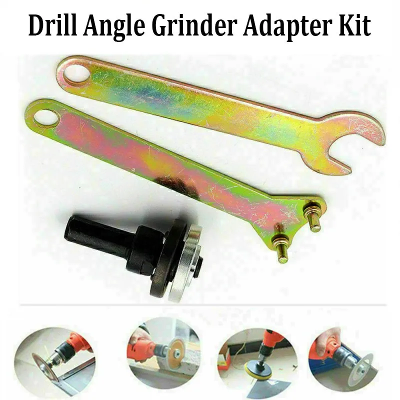 5PC Angle Grinder and Drill Mandrel Adapter Set with Disc Holder and Spanner Perfect for Cutting Grinding and Polishing 25pcs 3inch metal cutting discs cut off wheel discs with 1 4 mounting mandrel for die grinder