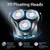 Sejoy 3D Rotary Electric Shaver for Men Advanced Dry Wet Pop-up Trimmer Rechargeable Perfect Fathers Day Gift for Dad, Husband 3