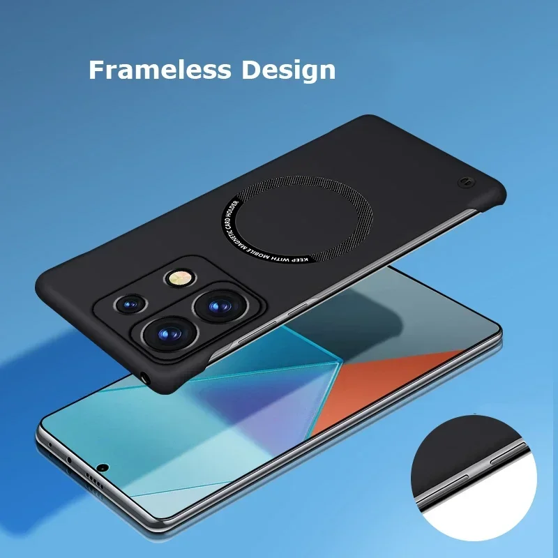 Ultra Thin Frameless Magnetic Matte Phone Case with Magsafe Compatibility - Candy Color Finish