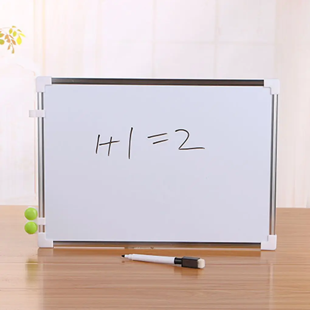

Double Side Magnetic Whiteboard Office School Dry Erase Writing Board Pen Magnets Buttons School Removable Writable Erasable