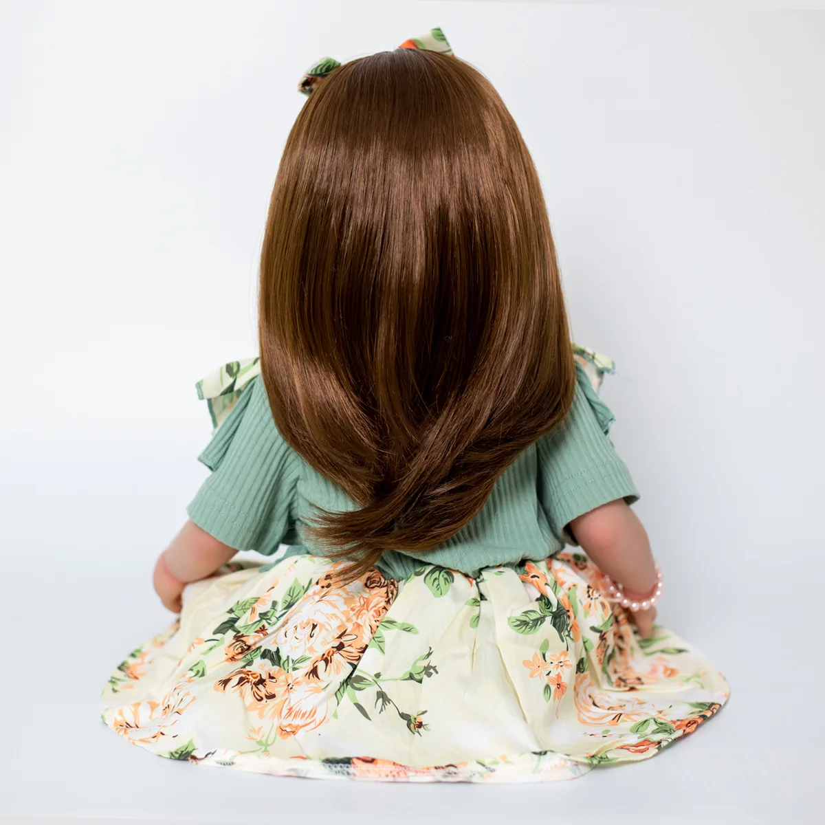 Preemie Full Silicone Body Baby Reborn Doll Water Proof Bath Long Hair Doll Toy Christmas Gift Children's Day Realistic Princess 4