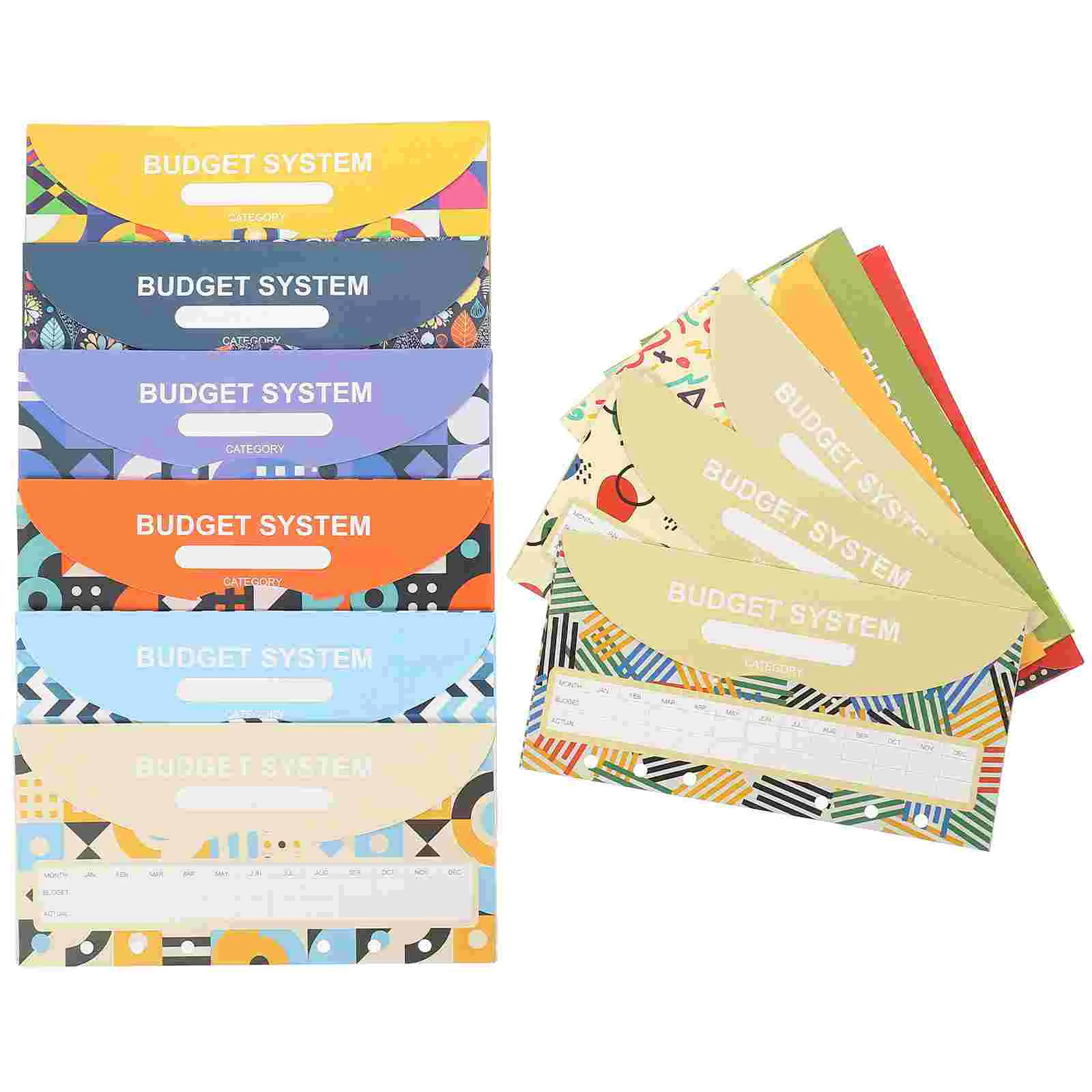 12 Sets Cash Budget Kit Envelopes Portable Envelops Saving Money Blinder Paper Handy