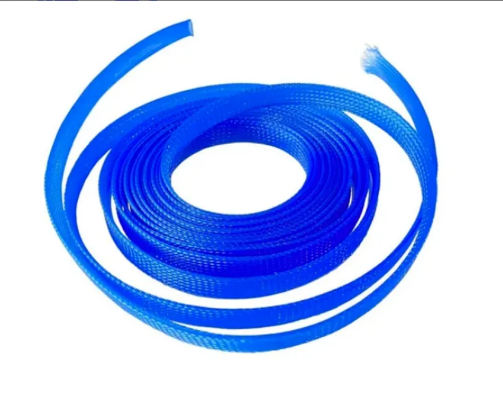 

50M 12mm Blue Insulation Braided Cable Sleeve Wire protection Sleeving Tight Braided PET Expandable Sleeve Wire Gland