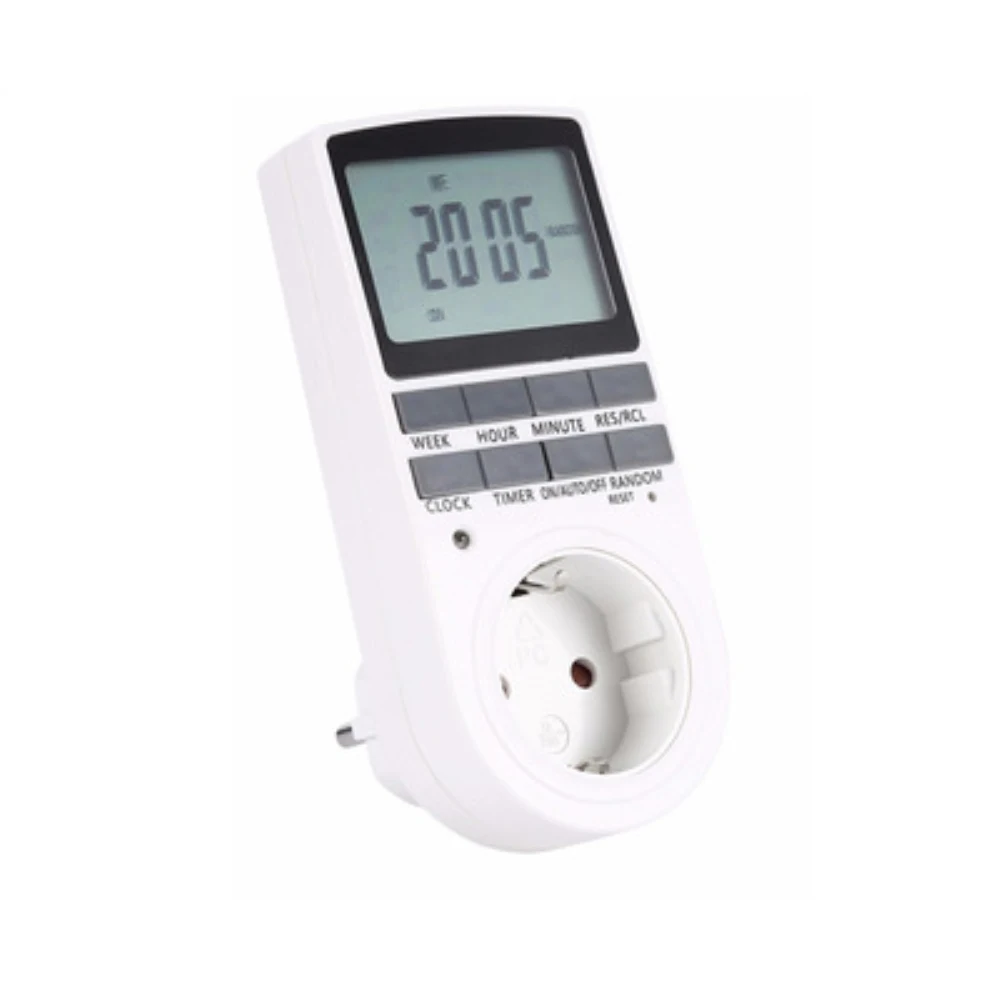 TM02 Plug In Timer Indoor Mechanical Clock for Garden Lights