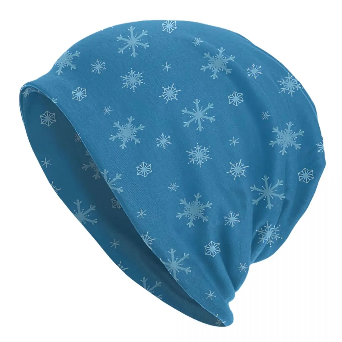 

Bonnet Hats Snowflake Pattern Men Women's Thin Hat Blue Autumn Spring Warm Cap Street Skullies Beanies Caps