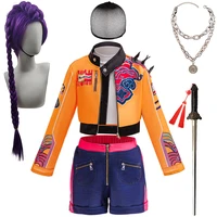 New Arrive KPop Demon Hunters Cosplay Rumi  Same Style Girls Outfits Halloween Christmas Carnival Party Children's Clothing Sets