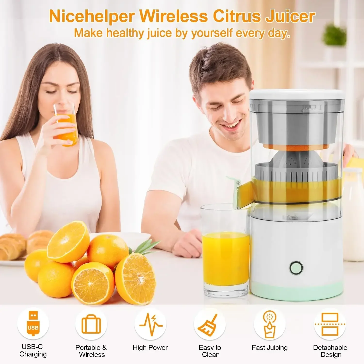 Orange Juicer Metalhand Make Electric Lemon Lime Squeezer Hand