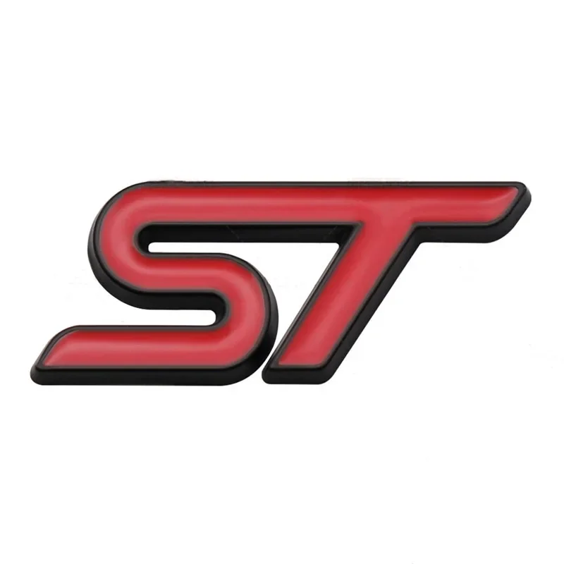 포드 포커스 MK2 MK3.5 MK4 Kuga Puma Fiesta ST 스티커 액세서리 용 3D 금속 ST 로고 배지 데칼 자동차 핸들 엠블럼