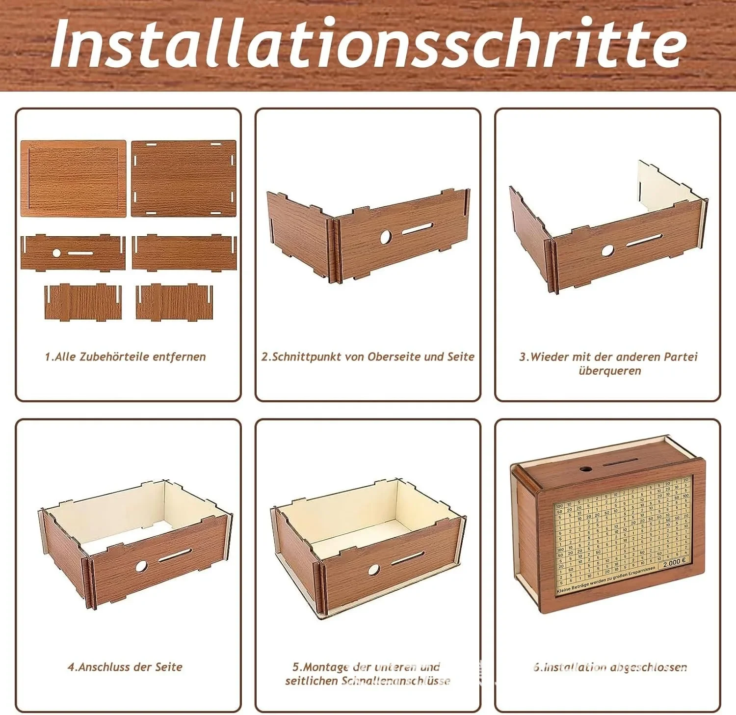 Houten spaarpot met spaardoel en genummerde vakjes_voghion.com