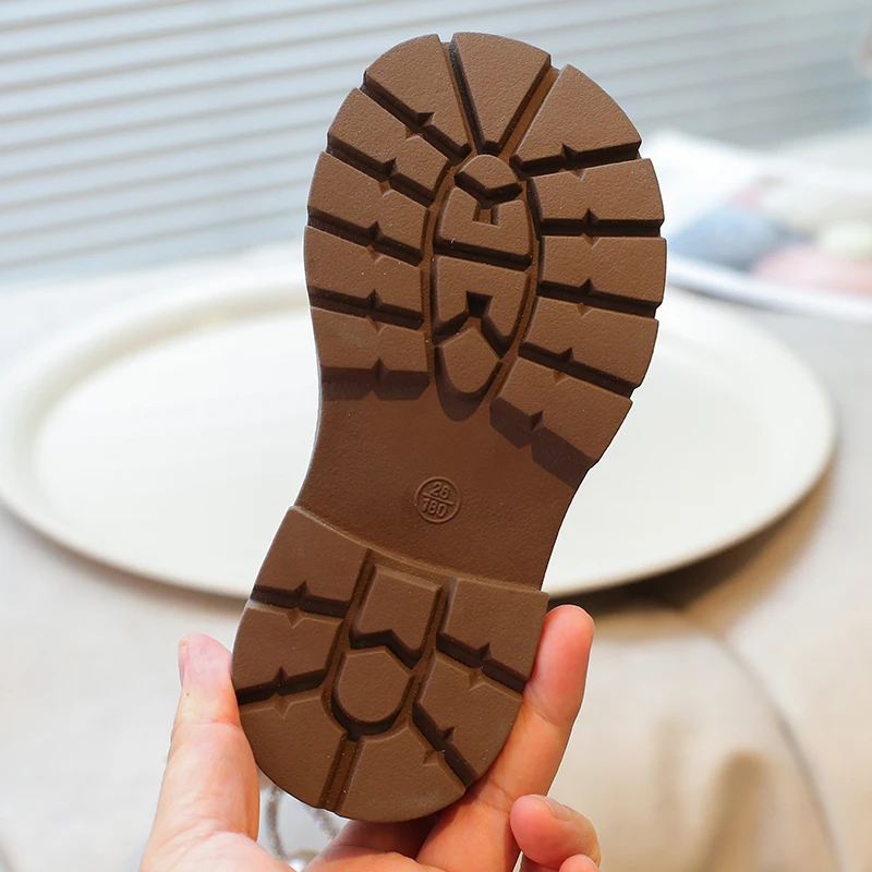 Leather Kids Boots with Big Bow for Autumn