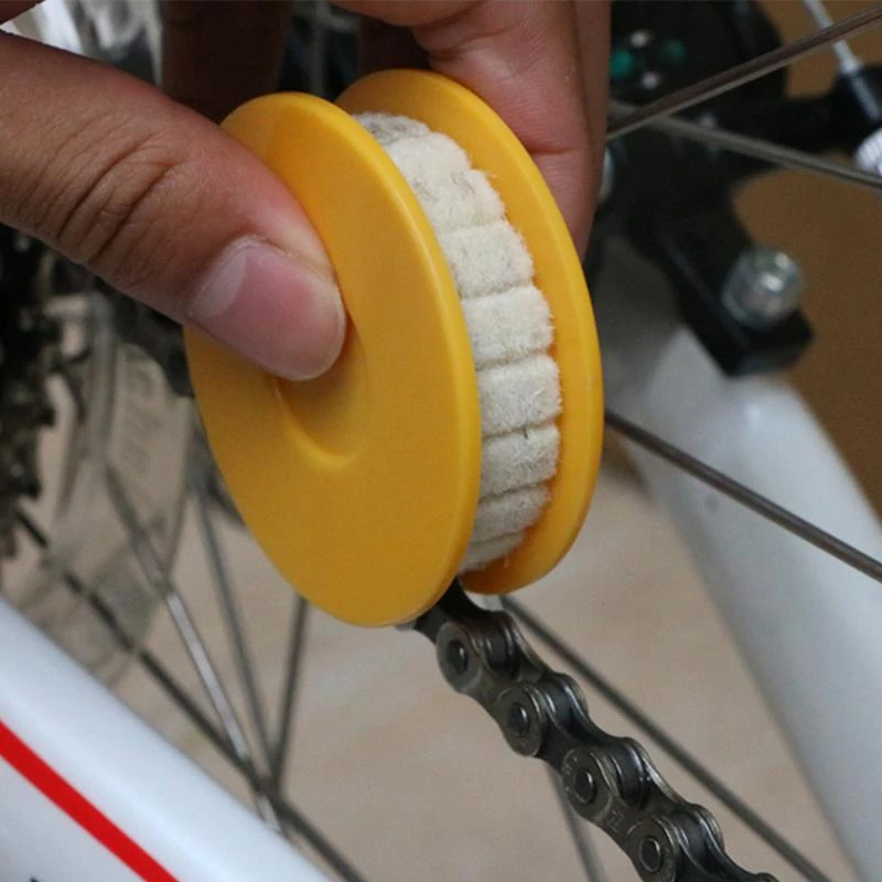 Bicycle Chain Wool Oil Lubricator Bike Chain Oiler Roller Cycling