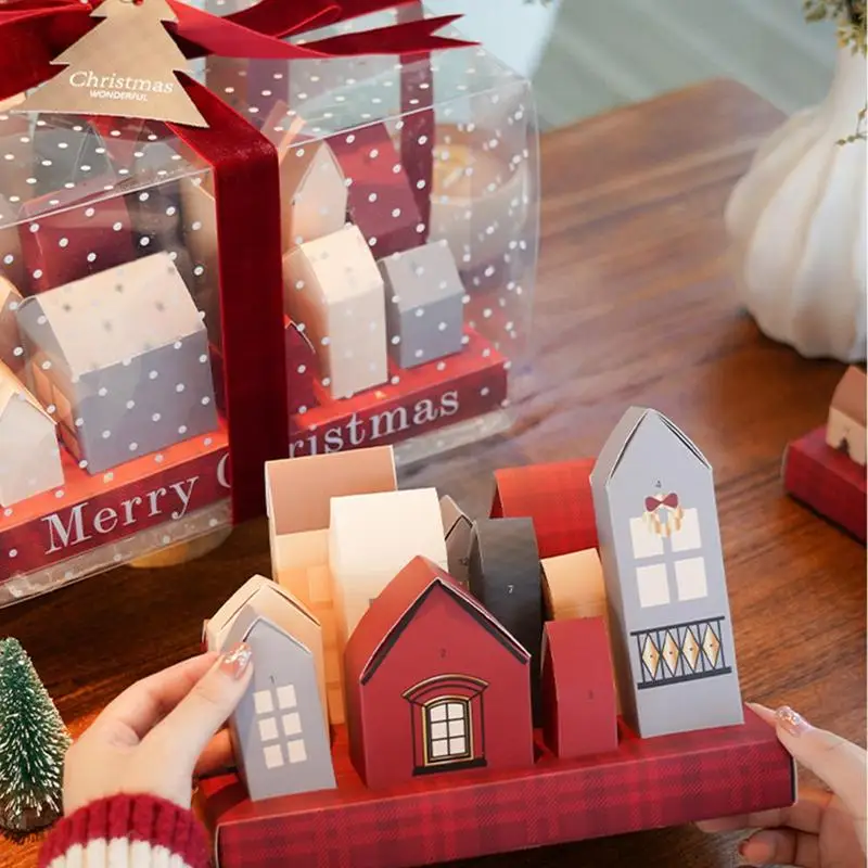 25Pcs Christmas Advent Calendar Boxes Gift Candy Box To Fill Countdown Advent Calendars Small Gifts Wrapping Box Xmas Decor