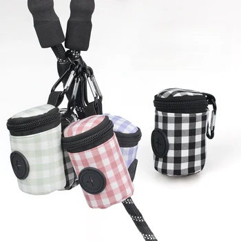 Pet waste bag Checkered pattern Fashionable Easy to carry when going out Waste bag for dog feces Outdoor litter collection bag