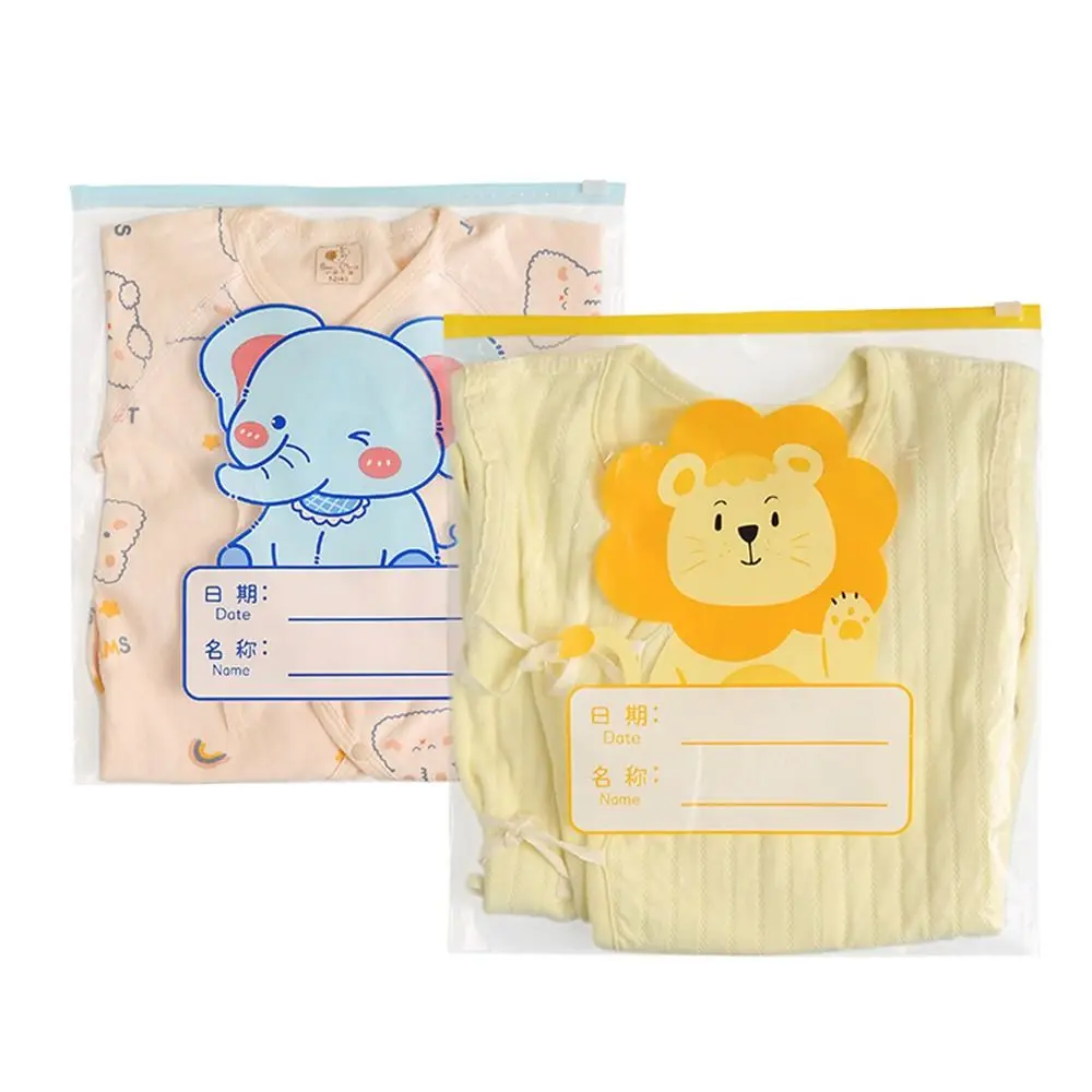 Cartoon Space Saving Storage Bag Transparent Thickened Packaging Bag Elephant Giraffe Zipper Bag Kindergarten 3