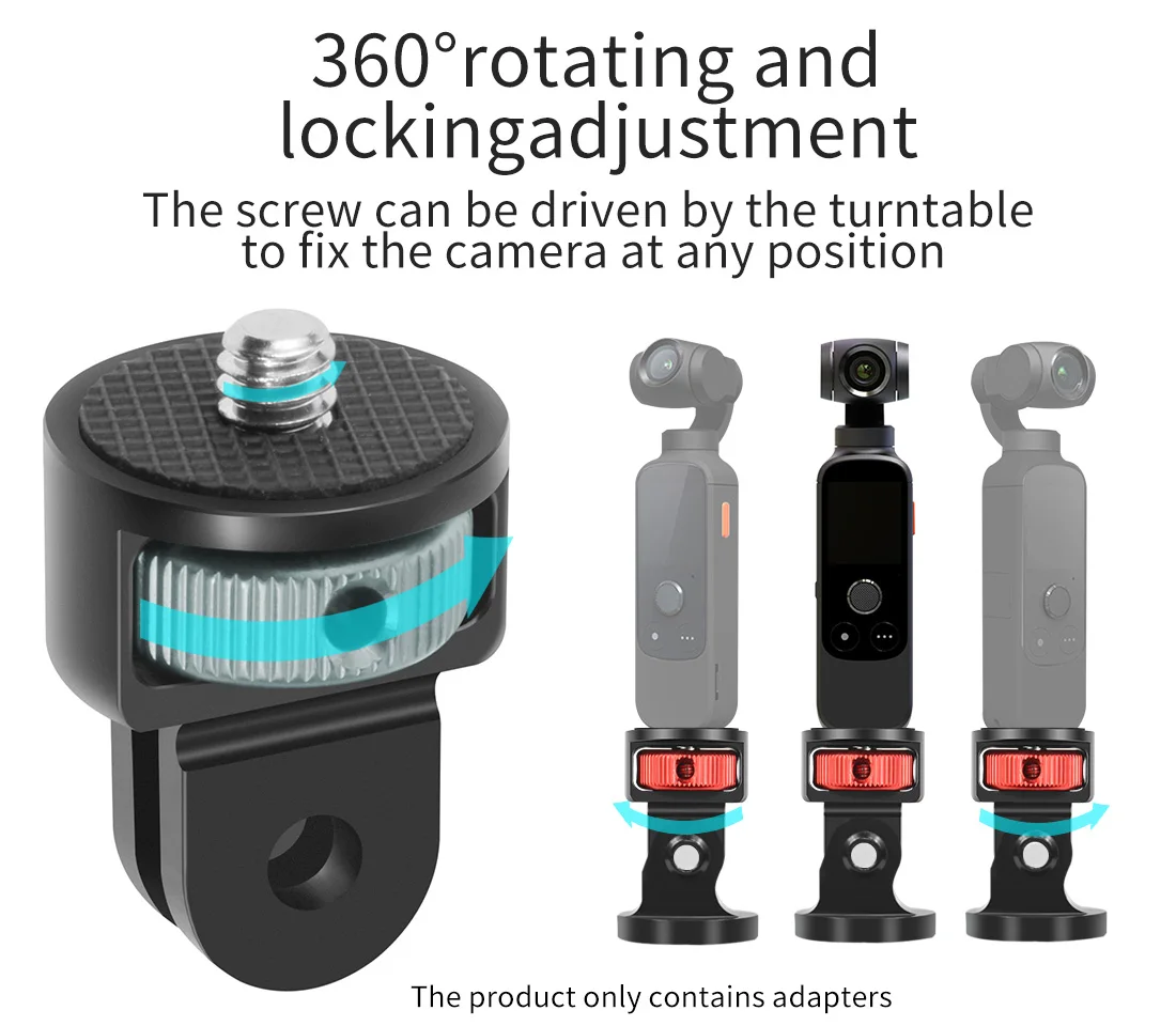 For insta360 X5 Metal Mini Tripod Convert Mount 1/4" Screw Quick-Release Base fo