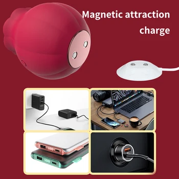 Rose Vibrators with Tongue Licking Vibrators Women G Spot Nipple Stimulation Rechargeable Clitoral Vibrator Stimulation Sex Toy 4