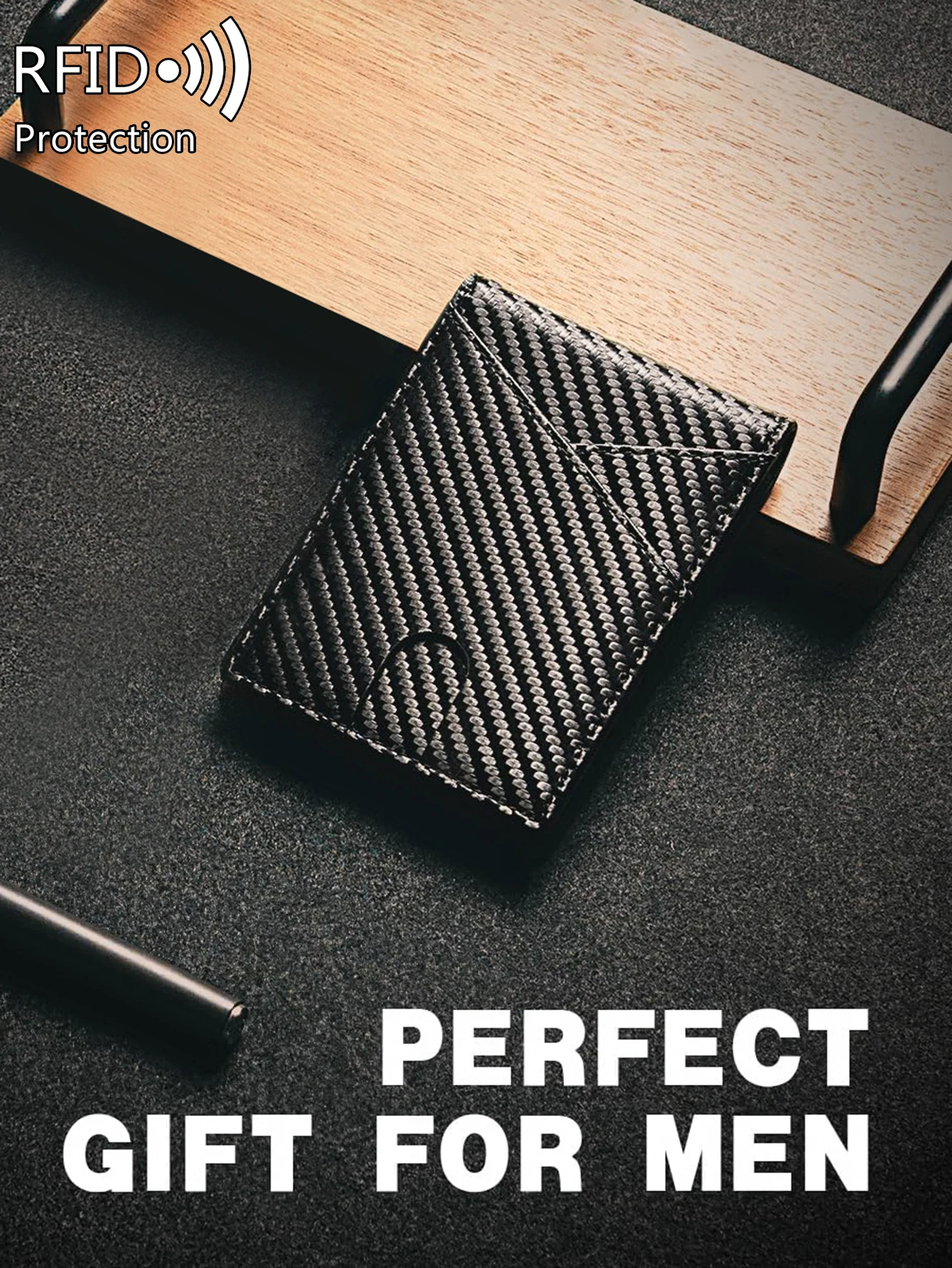 RFID anti-theft brush men'swallet portable double fold cross frontpocket card holdermultifunctional 12card slot short zerowallet 6