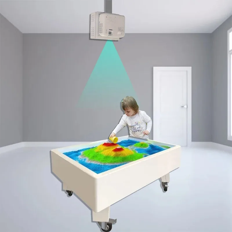 

kinetic sand table, interactive games machine with free games.