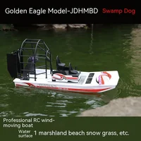 Rc Remote Controlled Boat 2.4G Diy Electric Boat Model Toy Amphibious Rescue Air Cushion Ship Cotrol Boat Birthday Outdoor Gifts 1