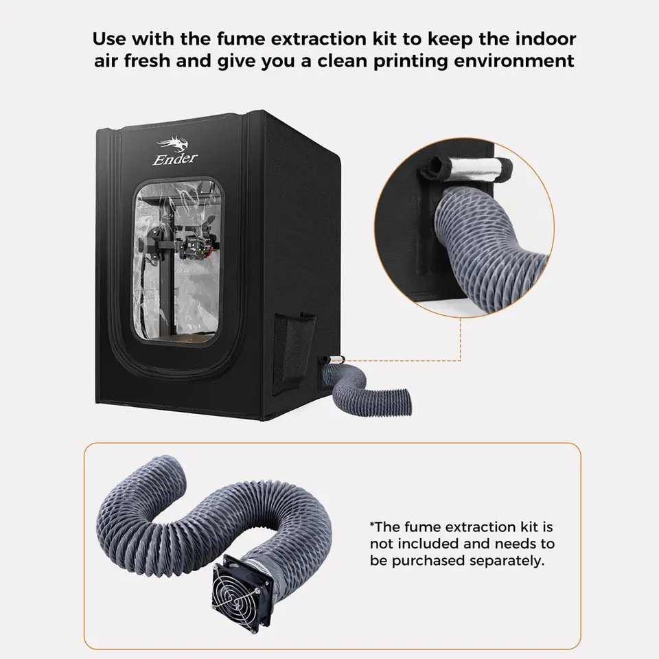 Creality 3D Printer Enclosure With Fan Interface Fireproof and Dustproof Constant Temperature Dust Cover for Ender 3/Ender 3 S1 image 3