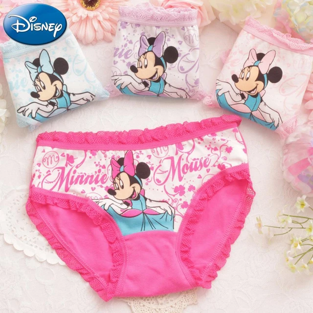 Disney Meninas Calcinha Crianças Roupa Interior De Algodão Bonito Impressão  Mickey Mouse Minnie Mouse Briefs Crianças Cuecas Curtas 2t-10t - Bermudas  Infantis - AliExpress