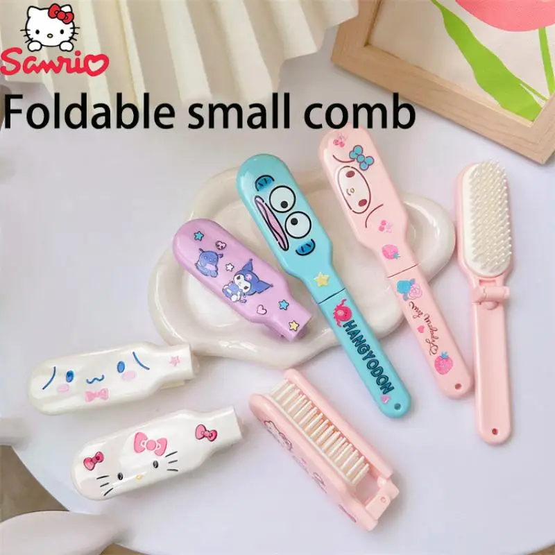 

Sanrio Cinnamoroll Hello Kitty Kuromi Comb Portable Travel Mini Massage Airbag Comb Foldable Exquisite Creativity Christmas Gift