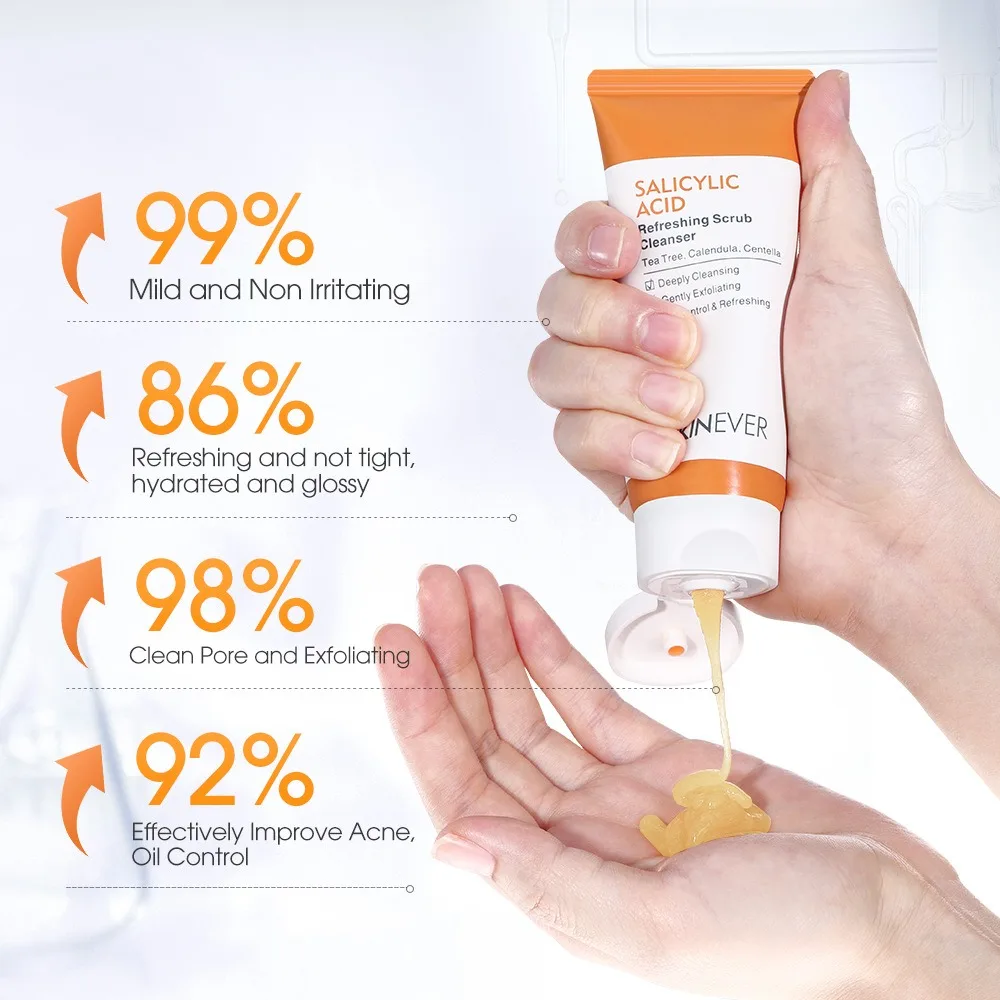 Salicylic Acid Facial Cleanser Deep Cleansing and Moisturizing To Reduce Blackheads Clean and Refreshing Foam Facial Cleanser 3