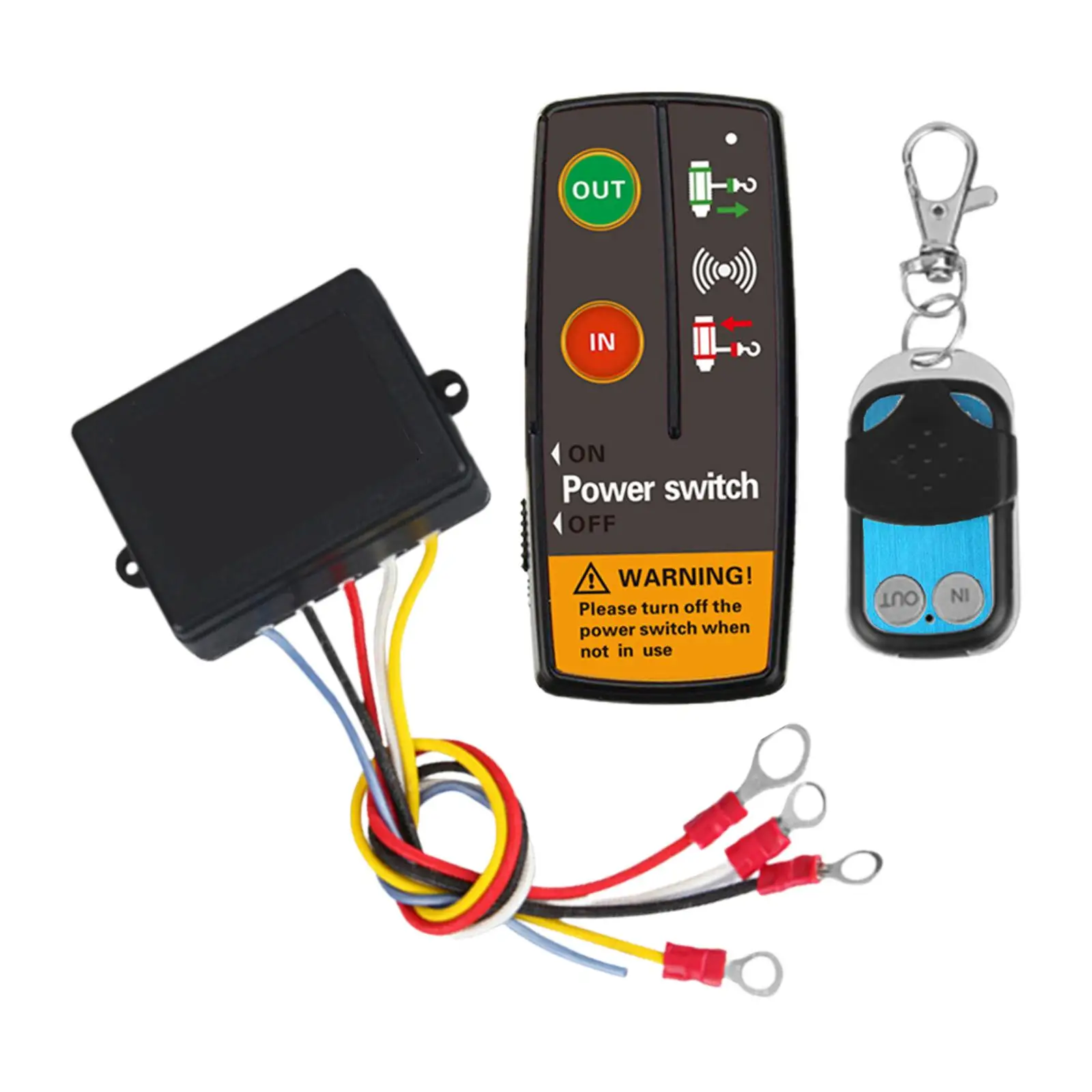 Wireless Remote Control Winch Switch Set for Trailer UTV Vehicle