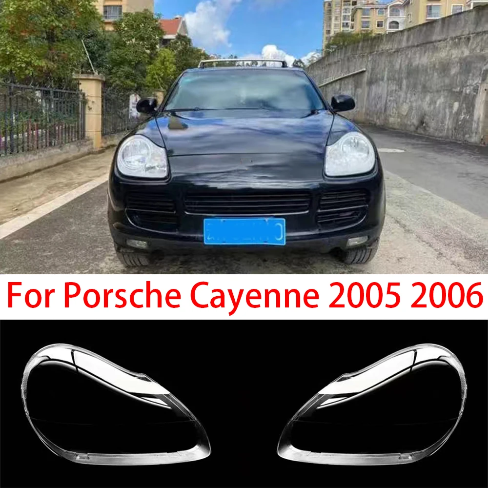 

For Porsche Cayenne 2005 2006 Headlamp Lens Glass Shell Car Front Headlight Glass Cover Plexiglass Clear Lamp Lampshade