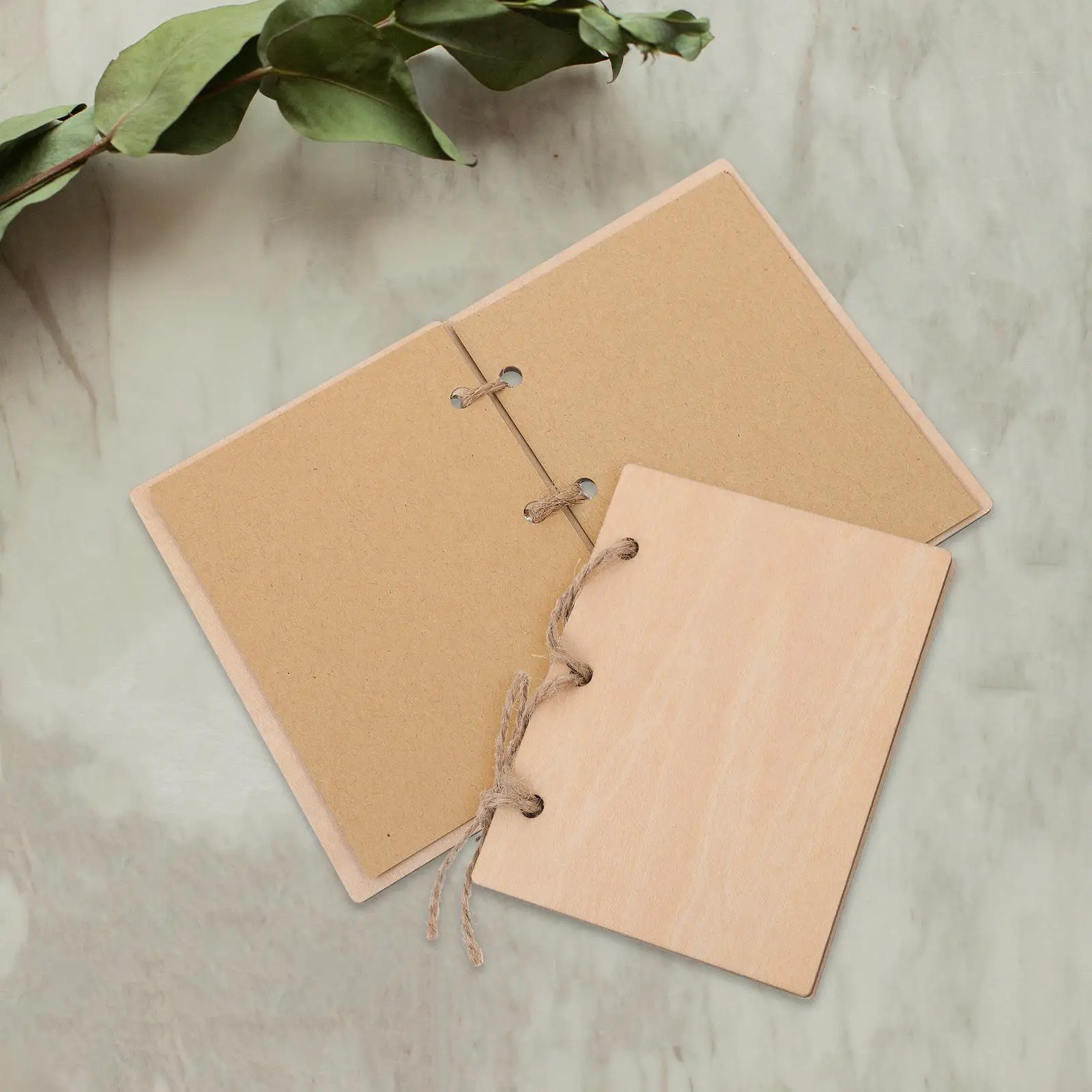 2 Pcs Wooden Vow Books Wedding Photo Props His Hers Gifts Rustic Declaration Cards Guest Book Officiant Book Signature