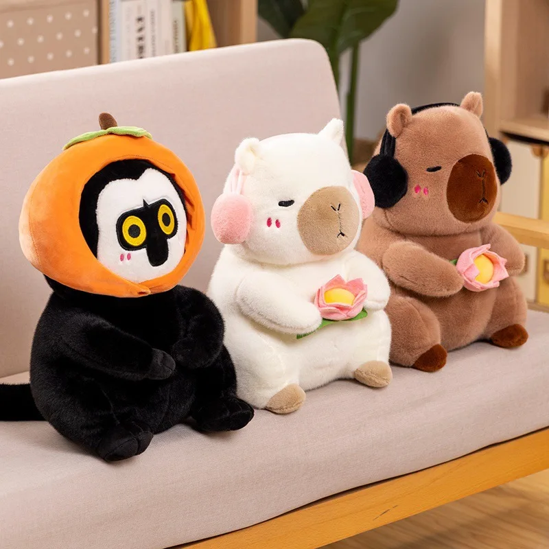 Capybara Capibala 인형, 감, Ruyi, 원숭이 봉제 장난감, 어린이 선물 쿠션, 신제품