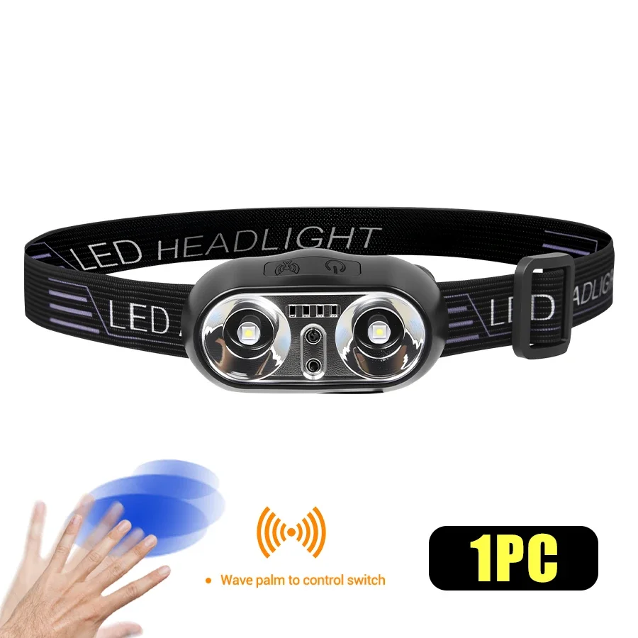 超高輝度 LED ヘッドランプ充電式防水懐中電灯 XPE COB ビーズとテールマグネット付きデュアル光源ワークライト