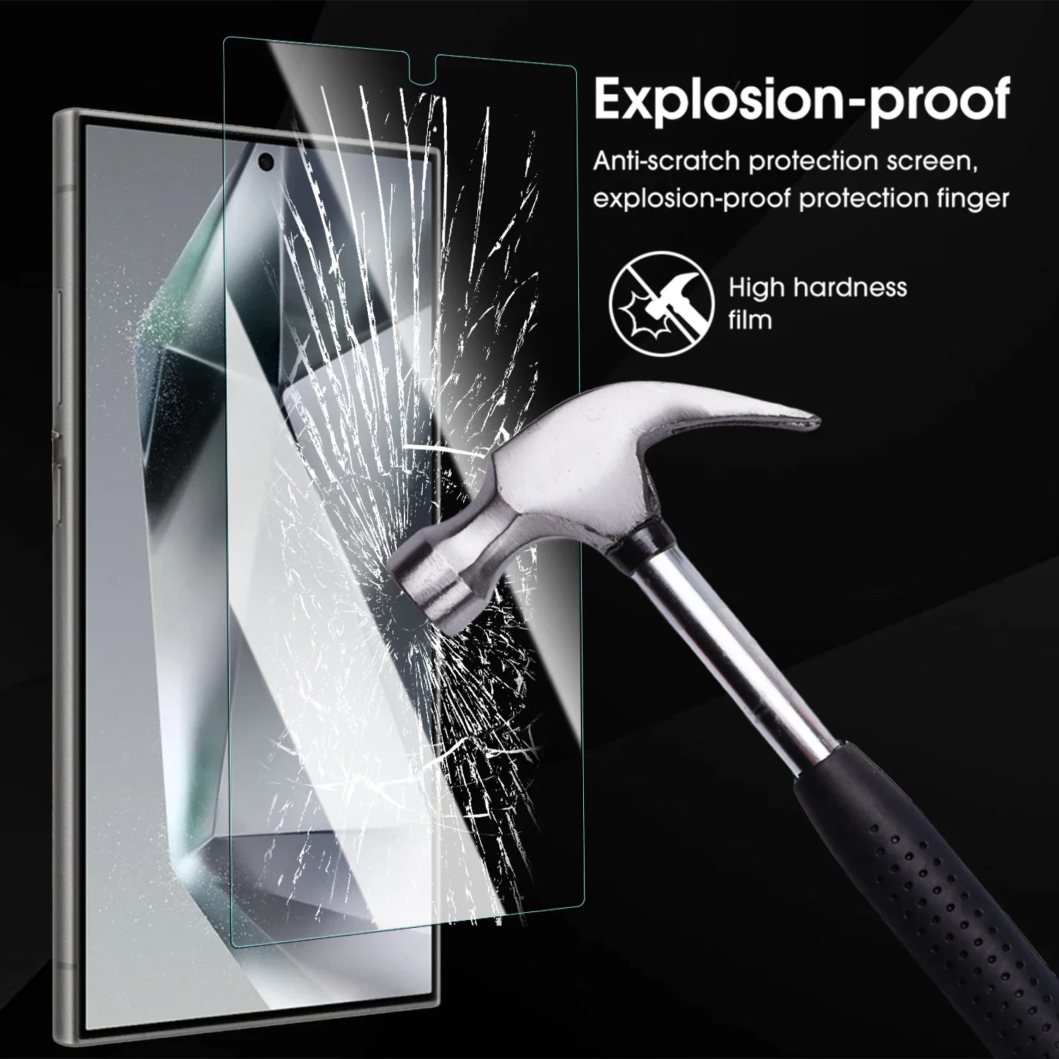 Ultra Clear Tempered Glass Fingerprint Unlock Screen Protector - Anti-Scratch Premium Film