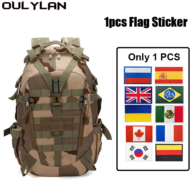 

Oulylan Outdoor Camouflage Hiking Camping Backpacks Men Sports Cycling Fishing Mountaineering Men's Military Tactical Backpack
