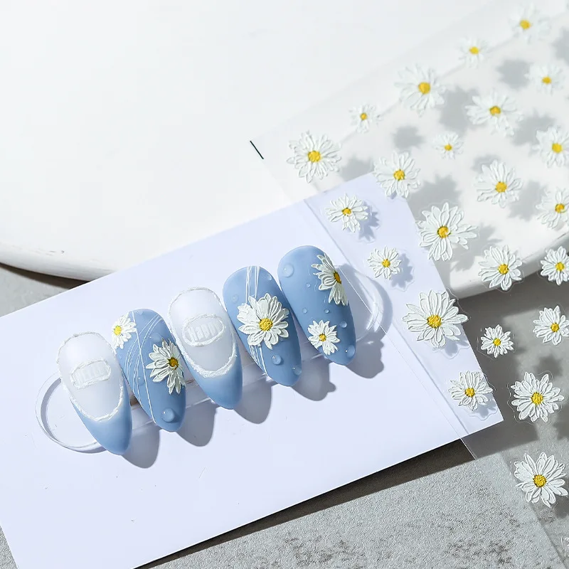 

[Meow.Sensei] Three-Dimensional Nail Stickers Relief Adhesive Nail Sticker Nail Pine Chrysanthemum Still Exists Ts1263