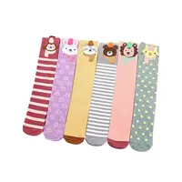 1pair children long socks spring autumn children knee socks girls cartoon socks Ins new girls long knee socks 5
