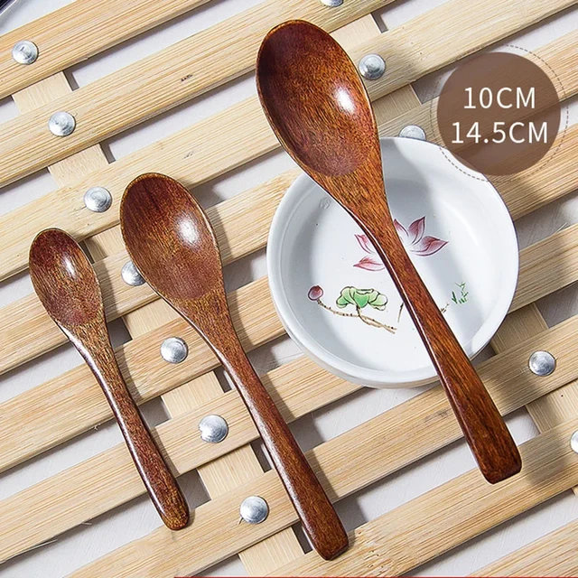 5pcs Mini Ice Cream Spoon Natural Wooden Dessert Scoop Western Wedding  Party Tableware Kitchen Coffee Accessories Tools - AliExpress